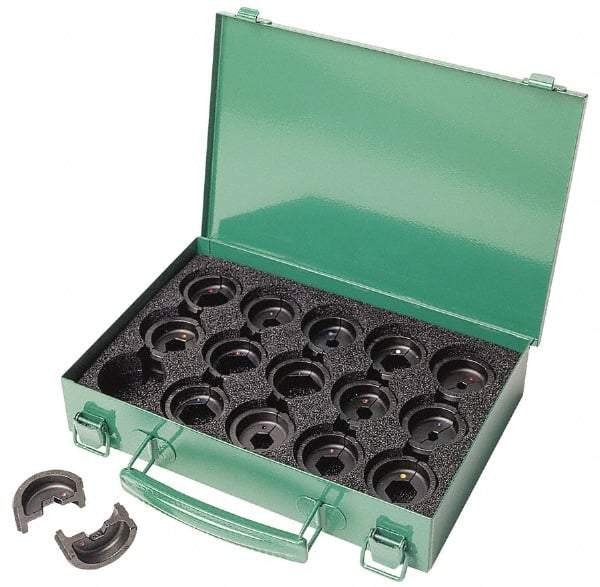 Greenlee - 8 AWG - 2/0 AWG Crimping Die Set - Use with Mfr's # EK410L11 - Eagle Tool & Supply