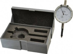 Fowler - 0.4" Range, 0-50-0 Dial Reading, 0.0005" Graduation Dial Drop Indicator - Revolution Counter - Eagle Tool & Supply