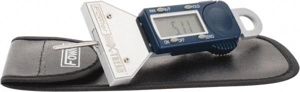Fowler - 0" to 1" Polycarbonate Electronic Depth Gage - 0.02mm Accuracy, 0.01mm Resolution, 2" Base Length - Eagle Tool & Supply