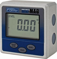 Fowler - 0.05 dg Resolution Digital Combination Protractor and Inclinometer - 0.2 dg Accuracy, 360 dg Range, Magnetic Base - Eagle Tool & Supply