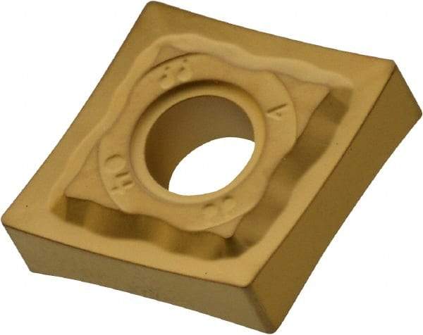 Iscar - CNMG431 PP Grade IC9150 Carbide Turning Insert - TiCN/Al2O3/TiN Finish, 80° Diamond, 1/2" Inscr Circle, 3/16" Thick, 1/64" Corner Radius - Eagle Tool & Supply
