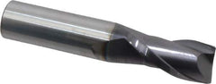 Atrax - 3/4", 1-1/2" LOC, 3/4" Shank Diam, 4" OAL, 2 Flute, Solid Carbide Square End Mill - Single End, AlTiN Finish, Spiral Flute, 30° Helix, Centercutting, Right Hand Cut - Eagle Tool & Supply