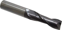 Atrax - 3/4", 2-1/4" LOC, 3/4" Shank Diam, 5" OAL, 2 Flute, Solid Carbide Square End Mill - Single End, AlTiN Finish, Spiral Flute, 30° Helix, Centercutting, Right Hand Cut - Eagle Tool & Supply