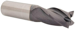 Atrax - 7/8", 1-1/2" LOC, 7/8" Shank Diam, 4" OAL, 4 Flute, Solid Carbide Square End Mill - Single End, AlTiN Finish, Spiral Flute, 30° Helix, Centercutting, Right Hand Cut, Right Hand Flute - Eagle Tool & Supply