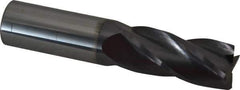 Atrax - 1", 2-1/4" LOC, 1" Shank Diam, 5" OAL, 4 Flute, Solid Carbide Square End Mill - Single End, AlTiN Finish, Spiral Flute, 30° Helix, Centercutting, Right Hand Cut, Right Hand Flute - Eagle Tool & Supply