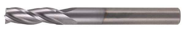 Hertel - 3/4", 2-1/4" LOC, 3/4" Shank Diam, 5" OAL, 3 Flute, Solid Carbide Square End Mill - Single End, AlTiN Finish, 30° Helix, Centercutting, Right Hand Cut - Eagle Tool & Supply
