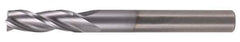 Hertel - 3/4", 2-1/4" LOC, 3/4" Shank Diam, 5" OAL, 3 Flute, Solid Carbide Square End Mill - Single End, AlTiN Finish, 30° Helix, Centercutting, Right Hand Cut - Eagle Tool & Supply