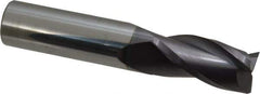 Atrax - 3/4", 1-1/2" LOC, 3/4" Shank Diam, 4" OAL, 3 Flute, Solid Carbide Square End Mill - Single End, AlTiN Finish, Spiral Flute, 30° Helix, Centercutting, Right Hand Cut - Eagle Tool & Supply