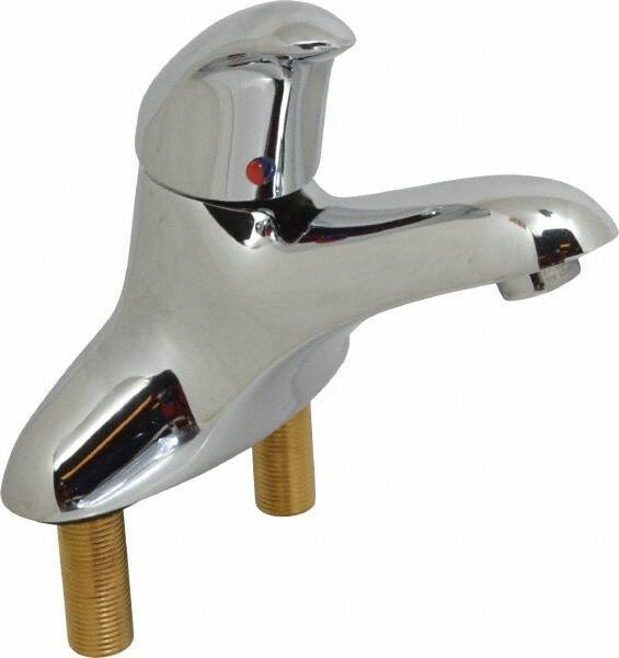 Moen - Lever Handle, Commercial Bathroom Faucet - One Handle, Pop Up Drain, Low Spout - Eagle Tool & Supply