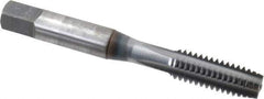 OSG - 5/16-18 UNC 3B 4 Flute TiCN Finish High Speed Steel Straight Flute Standard Hand Tap - Plug, Right Hand Thread, 2-23/32" OAL, 1-1/8" Thread Length, H3 Limit, Oversize - Eagle Tool & Supply