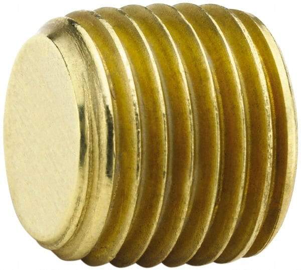 Parker - 3/8 Male Thread, Brass Industrial Pipe Hex Head Plug - MNPTF, 1,000 psi - Eagle Tool & Supply