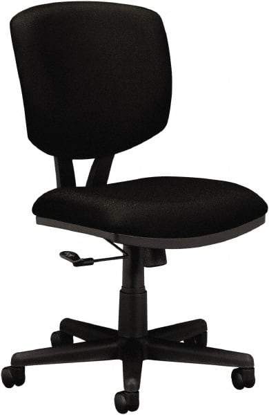 Hon - 40" High Task Chair - 25-3/4" Wide x 25-3/4" Deep, 100% Polyester Seat, Black - Eagle Tool & Supply