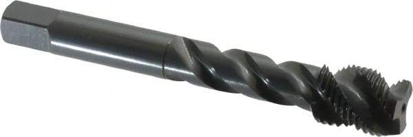 OSG - 1/2-20 UNF 3 Flute Modified Bottoming Spiral Flute Tap - Vanadium High Speed Steel, Oxide Finish, 3-3/8" OAL, Right Hand Flute, Right Hand Thread, Oversize, H7, Series 290 - Eagle Tool & Supply