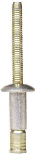 RivetKing - Size 810 Dome Head Aluminum Structural with Locking Stem Blind Rivet - Aluminum Mandrel, 0.08" to 5/8" Grip, 0.53" Head Diam, 0.257" to 0.261" Hole Diam, 0.847" Length Under Head, 1/4" Body Diam - Eagle Tool & Supply