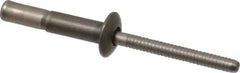 RivetKing - Size 67 Dome Head Stainless Steel Structural with Locking Stem Blind Rivet - Stainless Steel Mandrel, 0.062" to 0.437" Grip, 0.4" Head Diam, 0.194" to 0.204" Hole Diam, 0.577" Length Under Head, 3/16" Body Diam - Eagle Tool & Supply