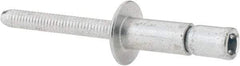 RivetKing - Size 86 Dome Head Steel Structural with Locking Stem Blind Rivet - Steel Mandrel, 0.08" to 3/8" Grip, 0.53" Head Diam, 0.257" to 0.261" Hole Diam, 0.556" Length Under Head, 1/4" Body Diam - Eagle Tool & Supply