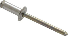 RivetKing - Dome Head Aluminum Peel Blind Rivet - Steel Mandrel, 0.188" to 0.275" Grip, 3/8" Head Diam, 0.196" Max Hole Diam, 0.511" Length Under Head, 3/16" Body Diam - Eagle Tool & Supply