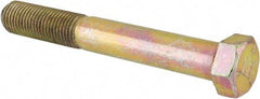 Made in USA - 7/16-20 UNF, 3-1/4" Length Under Head Hex Head Cap Screw - Partially Threaded, Grade 5 Steel, Zinc-Plated Finish, 5/8" Hex - Eagle Tool & Supply
