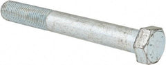 Made in USA - 7/16-20 UNF, 3-1/2" Length Under Head Hex Head Cap Screw - Partially Threaded, Grade 5 Steel, Zinc-Plated Finish, 5/8" Hex - Eagle Tool & Supply