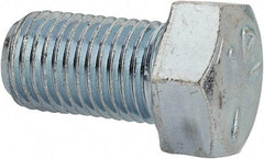 Made in USA - 7/16-20 UNF, 3/4" Length Under Head Hex Head Cap Screw - Fully Threaded, Grade 5 Steel, Zinc-Plated Finish, 5/8" Hex - Eagle Tool & Supply