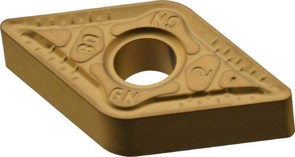 Iscar - DNMG432 GN Grade IC9250 Carbide Turning Insert - TiCN/Al2O3/TiN Finish, 55° Diamond, 1/2" Inscr Circle, 3/16" Thick, 1/32" Corner Radius - Eagle Tool & Supply