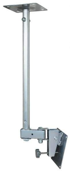 Video Mount - Steel, Flat Panel Ceiling Mount For 10 to 23 Inch LCD Monitor - Silver, 25 Lbs. Load Capacity, 30° Max Tilt Angle, Ceiling Mount Rotating and Tilting - Eagle Tool & Supply