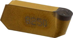 Iscar - 420GIMY Grade IC8250, 4mm Cutting Width Carbide Grooving Insert - 2mm Max Depth of Cut, Neutral, 0.079" Corner Radius, TiCN/Al2O3 Finish - Eagle Tool & Supply