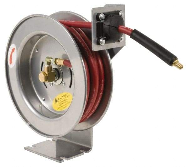 PRO-SOURCE - 33' Spring Retractable Hose Reel - 300 psi, Hose Included - Eagle Tool & Supply