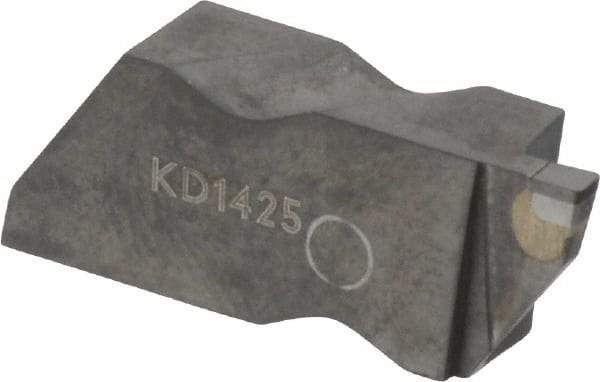 Kennametal - 3062NG EST Grade KD1425, 1.58mm Cutting Width Diamond Tipped Grooving Insert - 2.39mm Max Depth of Cut, Left Hand, 0.19mm Corner Radius, Uncoated - Eagle Tool & Supply