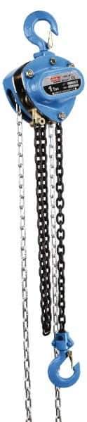 Value Collection - 6,000 Lb Lifting Capacity, 15' Lift Height, Hand Hoist - Made from Chain, 84' Overhaul to Lift 1', 84 Lb Avg Pull to Lift Rated Load, 1 Chain - Eagle Tool & Supply