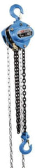 Value Collection - 6,000 Lb Lifting Capacity, 15' Lift Height, Hand Hoist - Made from Chain, 84' Overhaul to Lift 1', 84 Lb Avg Pull to Lift Rated Load, 1 Chain - Eagle Tool & Supply