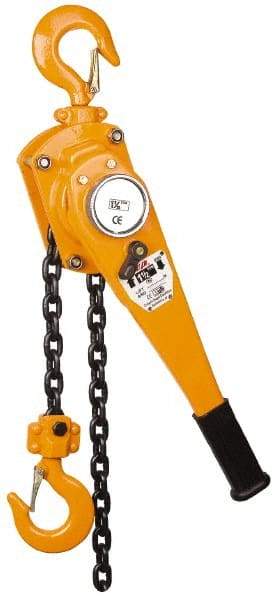 Value Collection - 3,000 Lb Lifting Capacity, 15' Lift Height, Short Handle Lever Hoist - Made from Chain, 1 Chain - Eagle Tool & Supply