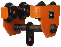 Value Collection - 1/4 Ton Capacity Plain Trolley - 2-23/64" Wheel Diam, 4" to 10" I-Beam, 27" Min Radius - Eagle Tool & Supply