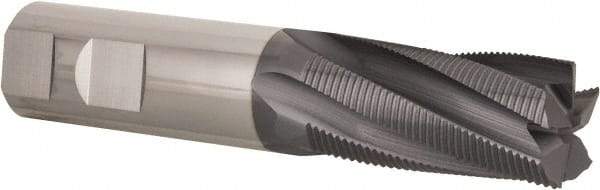 Niagara Cutter - 1" Diam, Fine Pitch, 2" LOC, 5 Flute Solid Carbide Corner Chamfer Roughing End Mill - AlTiN Finish, 5" OAL, 1" Shank Diam, Single End, Centercutting, 20° Helix - Eagle Tool & Supply