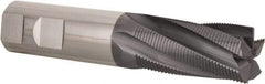 Niagara Cutter - 1" Diam, Fine Pitch, 2" LOC, 5 Flute Solid Carbide Corner Chamfer Roughing End Mill - AlTiN Finish, 5" OAL, 1" Shank Diam, Single End, Centercutting, 20° Helix - Eagle Tool & Supply