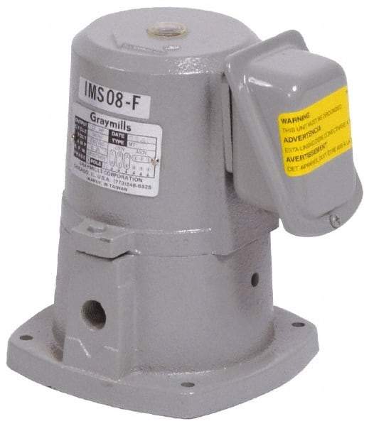 Graymills - 5/3 Amp, 115/230 Volt, 1/2 hp, 1 Phase, 3,450 RPM, Cast Iron Suction Machine Tool & Recirculating Pump - 32 GPM, 43 psi, 7-3/8" Long x 7-3/8" Mounting Flange Width, 10-1/4" Overall Height, Aluminum Impeller, TEFC Motor - Eagle Tool & Supply