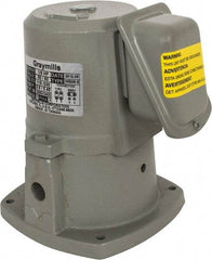 Graymills - 0.7/0.35 Amp, 115/230 Volt, 1/8 hp, 1 Phase, 3,450 RPM, Cast Iron Suction Machine Tool & Recirculating Pump - 9.5 GPM, 14 psi, 5-1/2" Long x 5-1/2" Mounting Flange Width, 6-7/8" Overall Height, Plastic Impeller, Sealed Motor - Eagle Tool & Supply