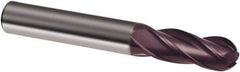 Guhring - 14mm Diam, 26mm LOC, 4 Flute Solid Carbide Ball End Mill - FIREX Finish, Single End, 83mm OAL, 14mm Shank Diam, Spiral Flute - Eagle Tool & Supply