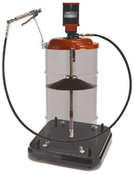 Lincoln - Grease Lubrication 168 Cu In/min Flow Aluminum Air-Operated Pump - For 120 Lb Container - Eagle Tool & Supply