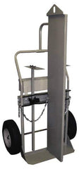 Made in USA - 800 Lb Capacity 64" OAH Fire Wall Hand Truck - Dual Loop Handle, Steel, Full Pneumatic Wheels - Eagle Tool & Supply