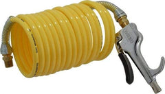 Coilhose Pneumatics - 1/4" ID Thumb Lever Air Gun - 12' Long Nylon Hose - Eagle Tool & Supply