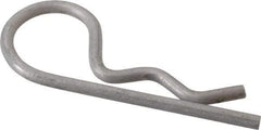 Made in USA - 1/2 to 5/8" Shaft Diam, 2-3/8" Long, 0.12" Wire Diam, Hair Pin Cotter - Grades 302 & 18-8 Stainless Steel - Eagle Tool & Supply