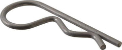Made in USA - 7/8 to 1" Shaft Diam, 3-3/4" Long, 0.178" Wire Diam, Hair Pin Cotter - Grades 302 & 18-8 Stainless Steel - Eagle Tool & Supply