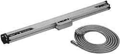 Mitutoyo - 64" Max Measuring Range, 0.0004" Resolution, 64" Scale Length, Glass DRO Linear Scale - 5+5L0/1,000 µm Accuracy, IP53, 16.4' Cable Length, 0 to 45°C, Series AT103 - Eagle Tool & Supply