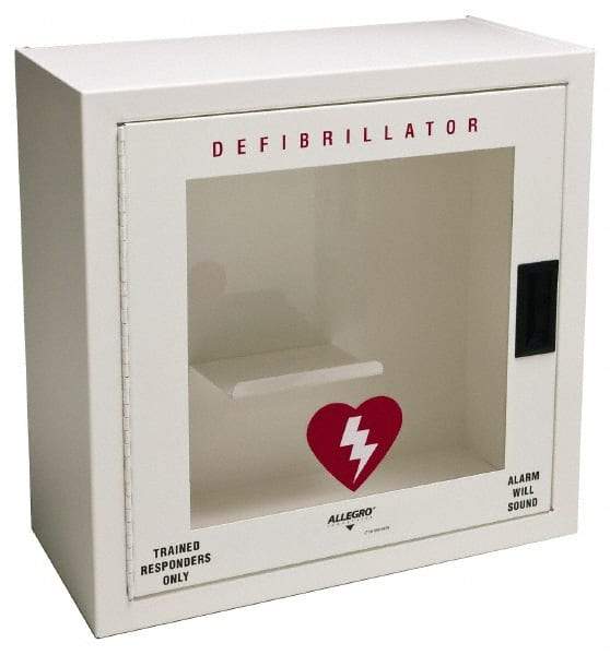 Allegro - Metal Defibrillator Case - 20-1/4 Inch Wide x 20-1/4 Inch High x 9-1/4 Inch Deep, Wall Mount - Eagle Tool & Supply