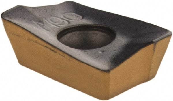 Iscar - HM90 APKT1003 Grade IC830 Carbide Milling Insert - TiAlN/TiN Finish, 0.139" Thick, 0.8mm Corner Radius - Eagle Tool & Supply