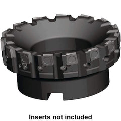 Kennametal - 15 Inserts, 127mm Cut Diam, 1-1/2" Arbor Diam, 0.236" Max Depth of Cut, Indexable Square-Shoulder Face Mill - 0/90° Lead Angle, 2-3/8" High, SPHX 1205... Insert Compatibility, Series Fix-Perfect - Eagle Tool & Supply