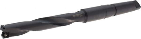Allied Machine and Engineering - Series 2, 1 to 1-3/8" Diam, 4MT Taper Shank, Helical Flute Spade Drill - 6-1/2" Max Depth, 9-3/4" Body Length, 14-5/32" OAL, Extended Length, Through Coolant - Eagle Tool & Supply