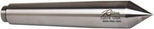 Riten - 7/8" Head Diam, Carbide-Tipped Steel Standard Point Half Dead Center - Jarno 7 Taper, 7/8" Point Diam, 1-3/16" Point Length, 5-1/4" OAL - Eagle Tool & Supply