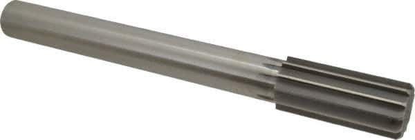 Made in USA - 1-9/16" High Speed Steel 12 Flute Chucking Reamer - Straight Flute, 1-1/4" Straight Shank, 3-1/2" Flute Length, 13" OAL - Eagle Tool & Supply